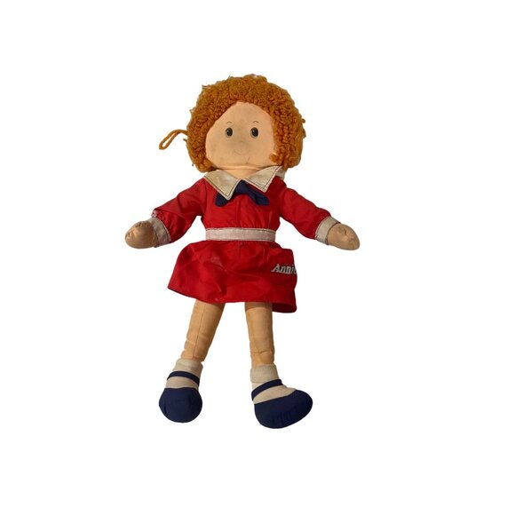 Vintage Kids Little Orpan Annie 1982 Plush Doll Retro Kidcore Play Collectible - Picture 1 of 13